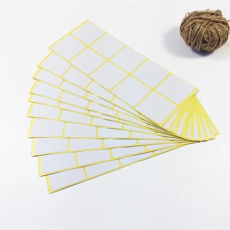 100PC New White colour Square design kraft Blank Sealing sticker DIY gift package label paper