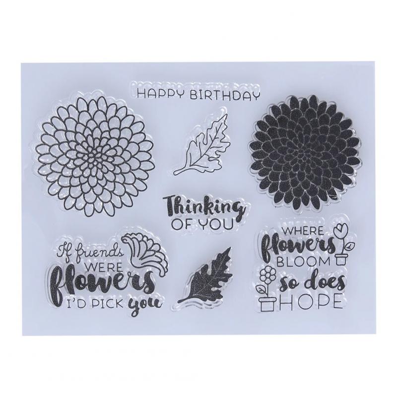 1pcs Clear Stamp For Scrapbooking DIY Silicone Seals Transparent Stamps Birthday Party Decoration