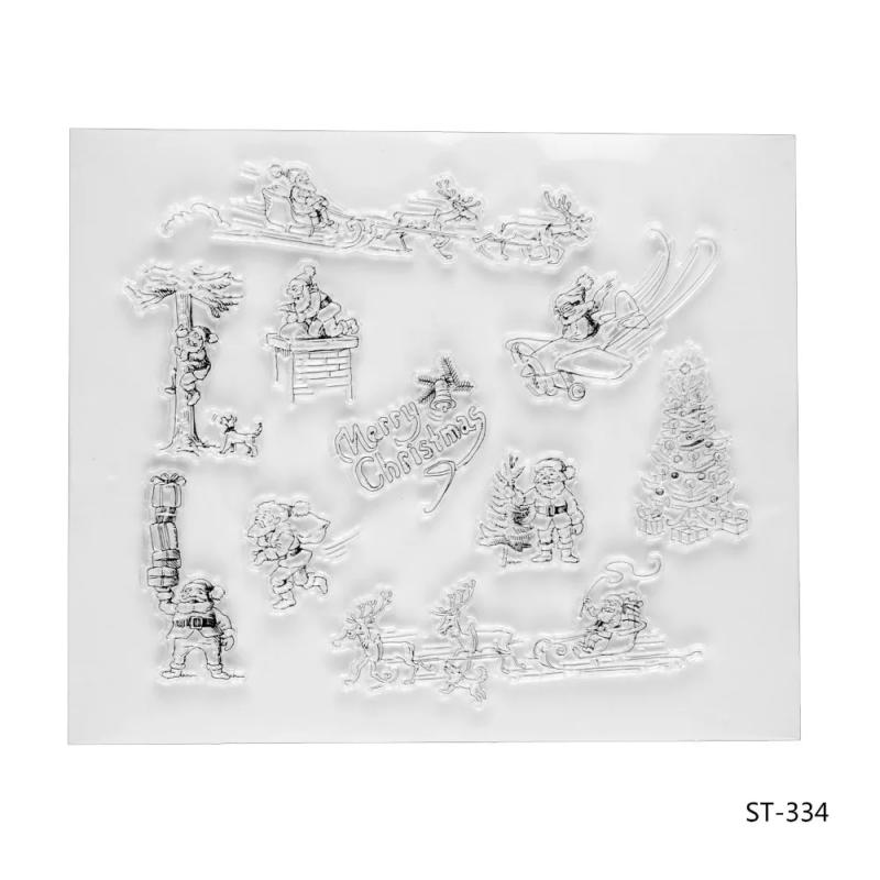 Santa Clause Elements Transparent Clear Silicone Stamp seal for DIY Scrapbooking photo Album