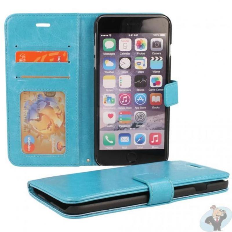 iPhone 6 Plus Portemonnee Hoesje - Classic Style Blauw