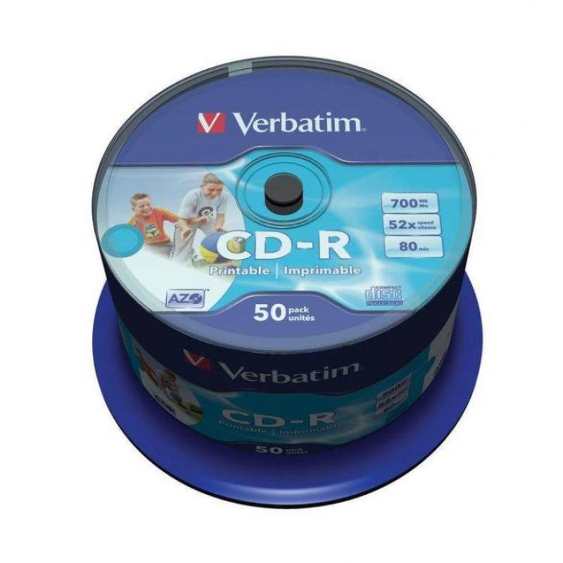 Verbatim CD-R AZO 700MB 52x SP 50st Wide ink