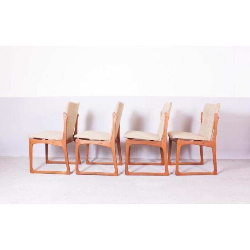 4 vintage Deens design Vamdrup Stolefabrik stoelen, kvadrat