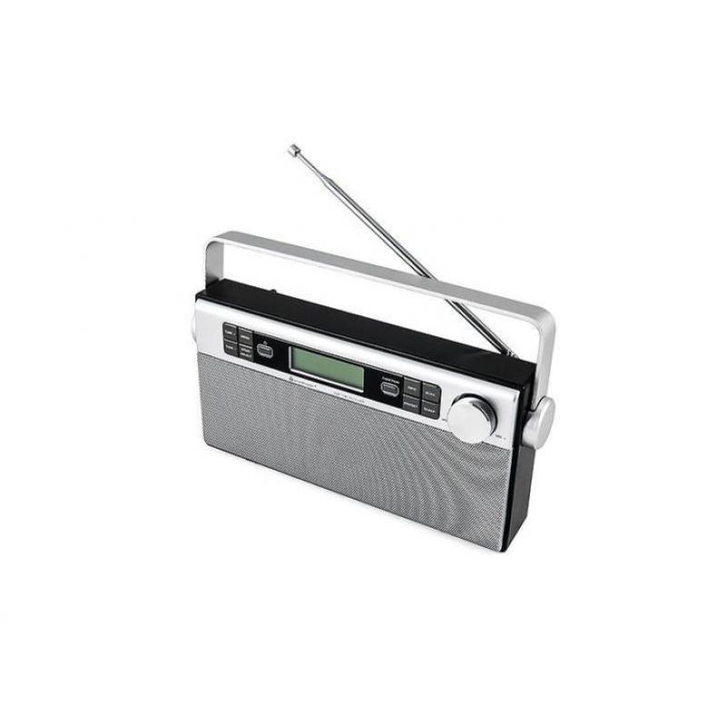 Draagbare DAB+ FM radio met voorkeuze zenders met LCD scherm