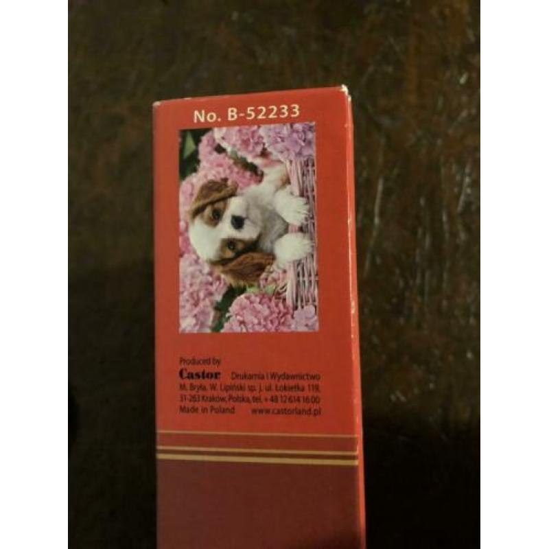 Castorland puzzel,’Pup in pink flowers’, nr: B-52233