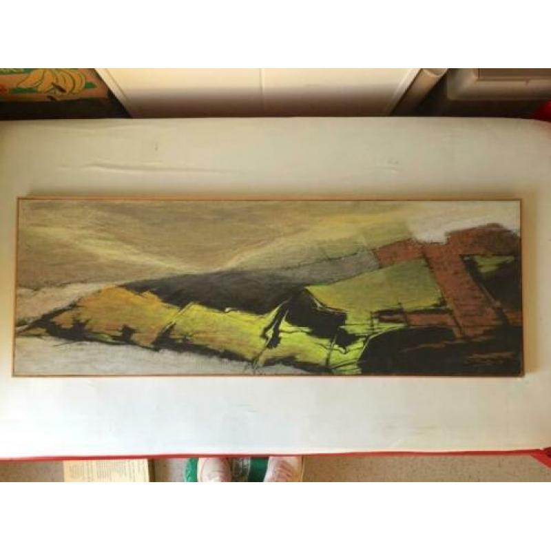 Jan van Straelen - "Gele Landschappen" - Pendant op doek, In