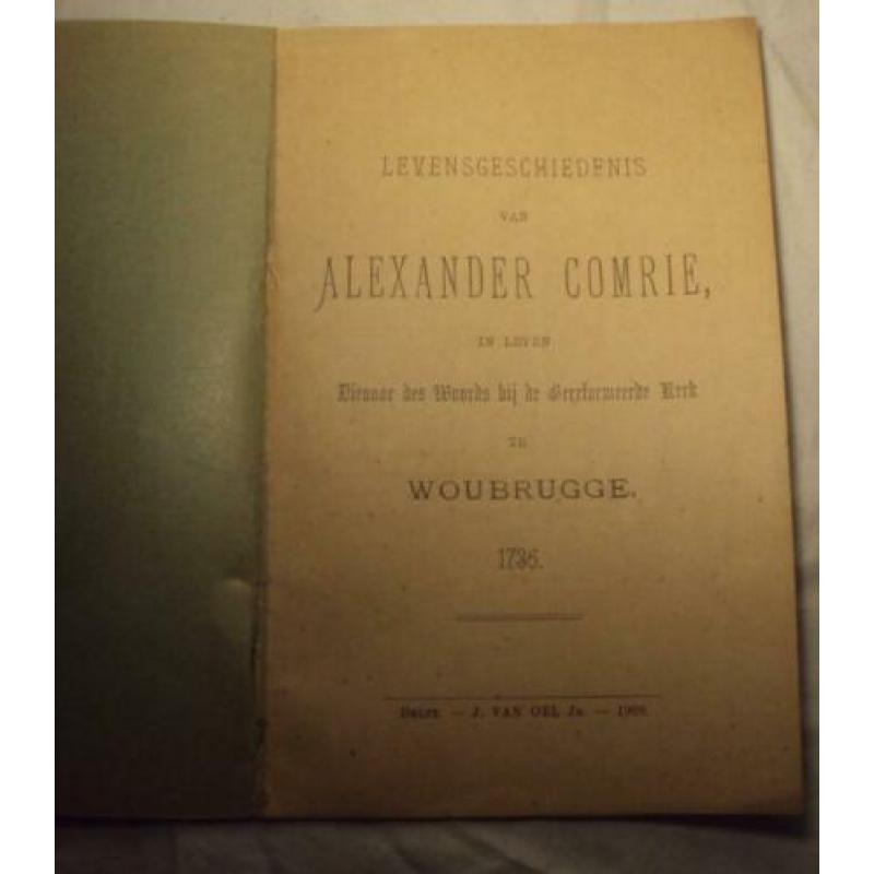 Alexander Comrie boekje jaar 1736 te Woubrugge religie