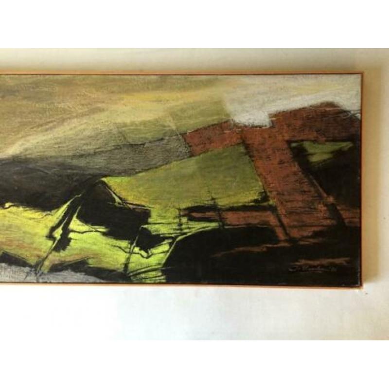 Jan van Straelen - "Gele Landschappen" - Pendant op doek, In