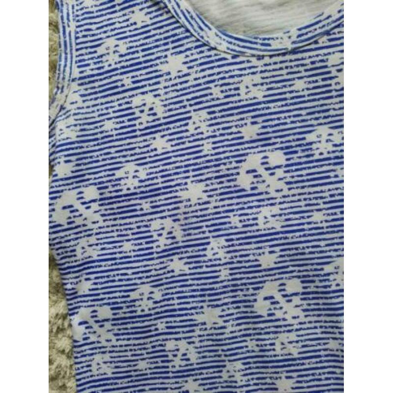 Casual Clothing top blauw wit marine maat XXL