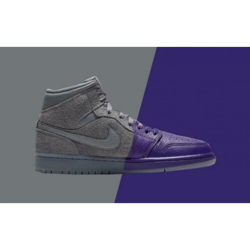 Air Jordan 1 Mid 'Grey/Purple' Sheila