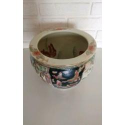 Chinese bloempot cache pot fishbowl goudviskom