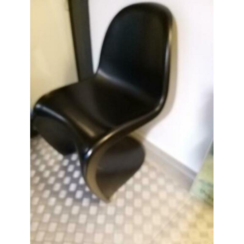 6 panton stoelen zwart
