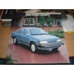 USA Folder FORD TEMPO modellen 1986