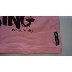 Geweldig roze shirt / longsleeve,Tumble 'n Dry, maat 92 (86)