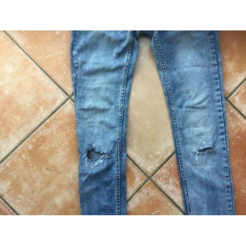 Stoere Crush Dmn used look meiden jeans, maat 176