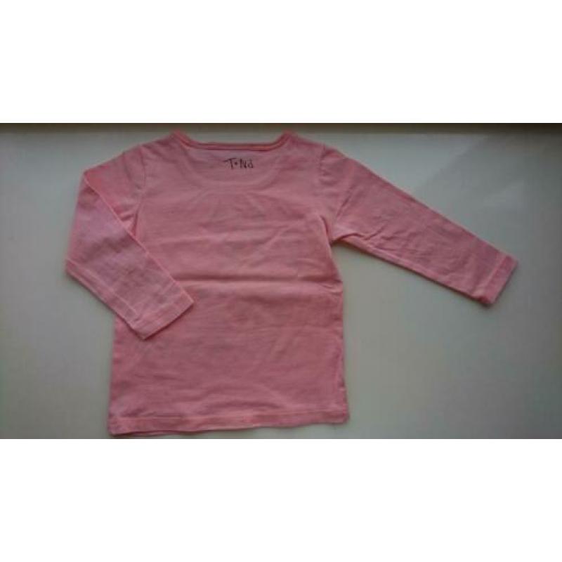 Geweldig roze shirt / longsleeve,Tumble 'n Dry, maat 92 (86)
