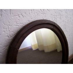 spiegel, spiegels, wandspiegel, houten lijst, BxH 37x42 cm