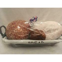 Rieten Brood Mandje met Decoratief Brood (111)