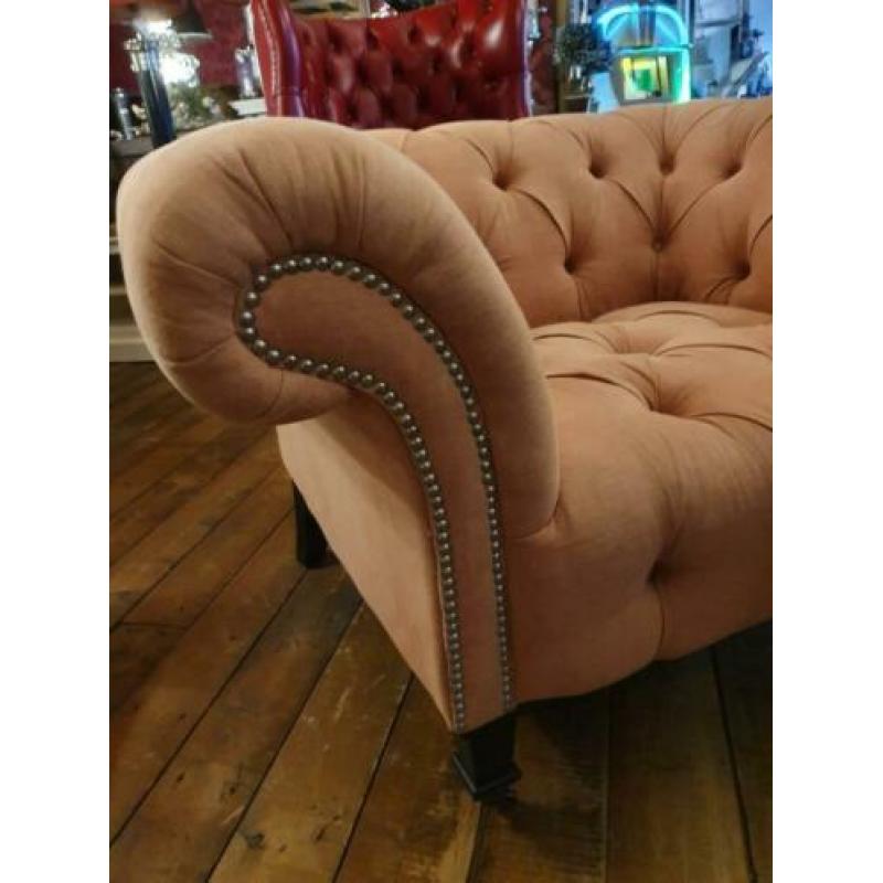 Chesterfield fauteuil oud rose €349