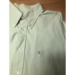 Tommy Hilfiger overhemd blouse. Maat: L. Kleur: groen
