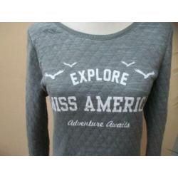Miss America grijze sweater maat M