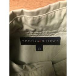 Tommy Hilfiger overhemd blouse. Maat: L. Kleur: groen
