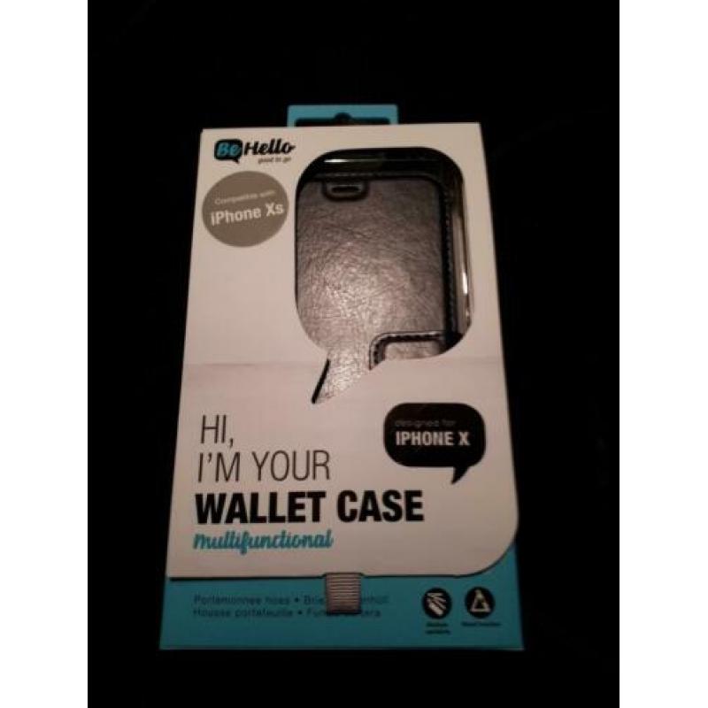wallet case hoesje IPhone X / XS NIEUW !!