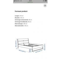 Bed wit ikea trysil 140 tweepersoons