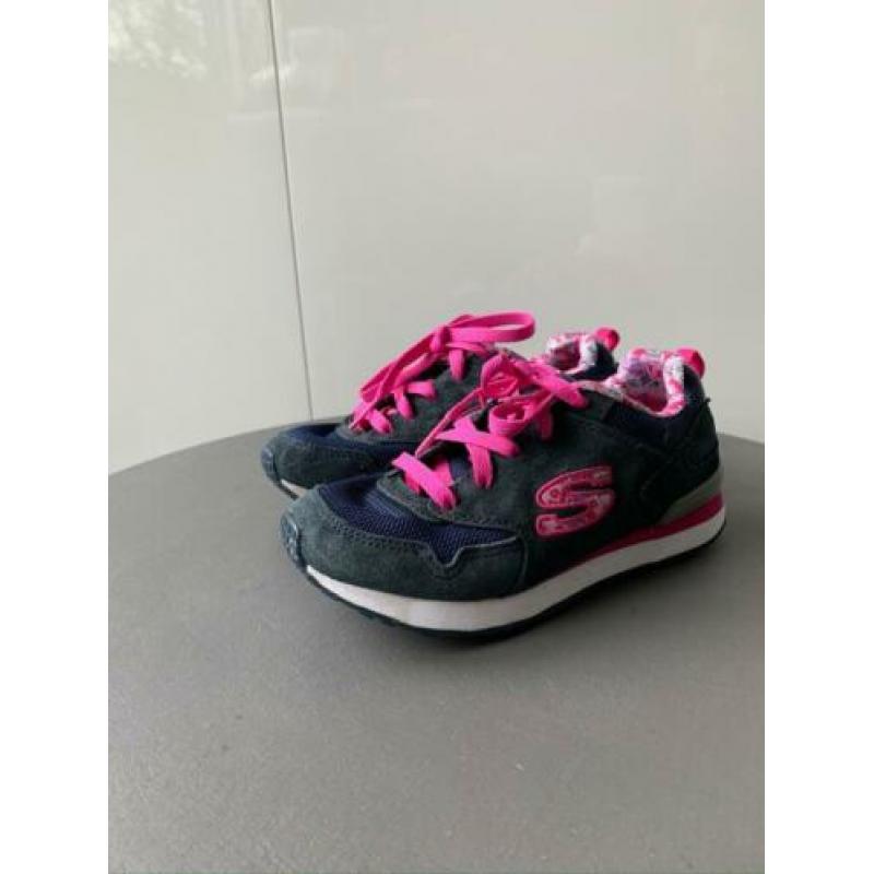Sketchers sneakers maat 30 blauw/roze