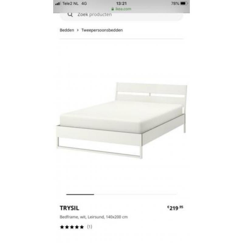 Bed wit ikea trysil 140 tweepersoons