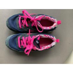 Sketchers sneakers maat 30 blauw/roze