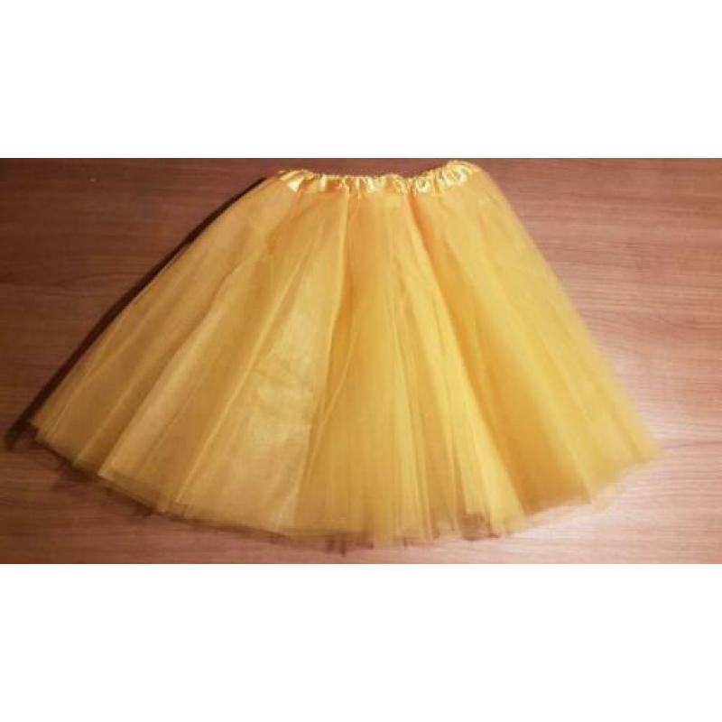 Nieuwe gele petticoat / tule / tutu /onderrok, mt 34 tm 44