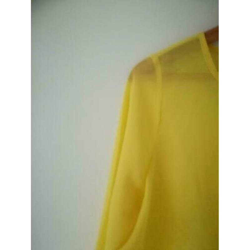 Supermooie overslag blouse tuniek geel Rut m.fl. 38