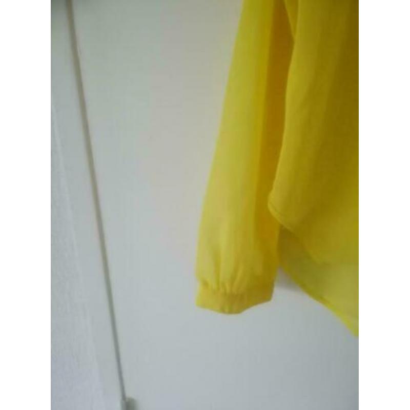 Supermooie overslag blouse tuniek geel Rut m.fl. 38