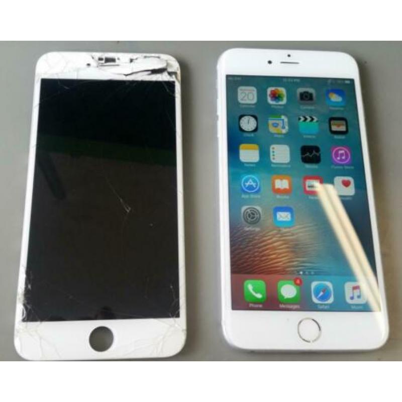 iPhone 7 6s 6 5s X 7+ 8 plus scherm barst glas lcd reparatie