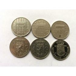 66 Nederlands munten, guldens, rijksdaalder, centen