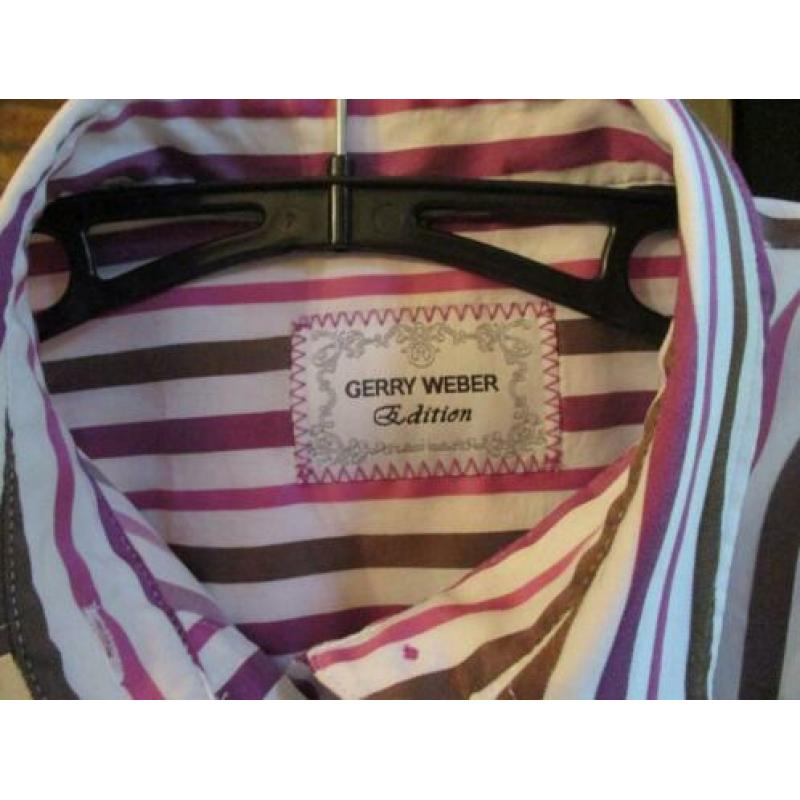 mj/ GERRY WEBER blouse maat 44 leuke streep STRETCH