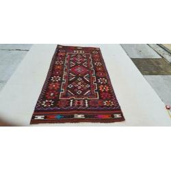 Vintage kelim kleed loper 300x138 cm vloerkleed tapijt kelim