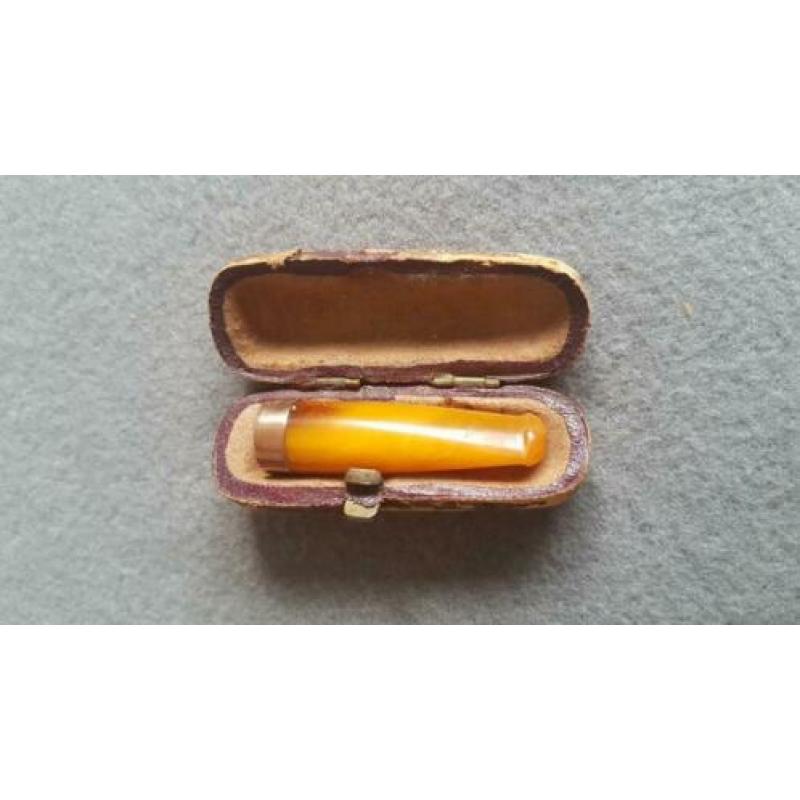 Sigarettenpijpje met gouden rand - Engels 1859 - 9 karaat