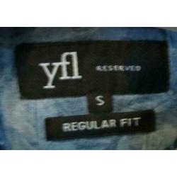 YFL Reserved blauw overhemd maat S