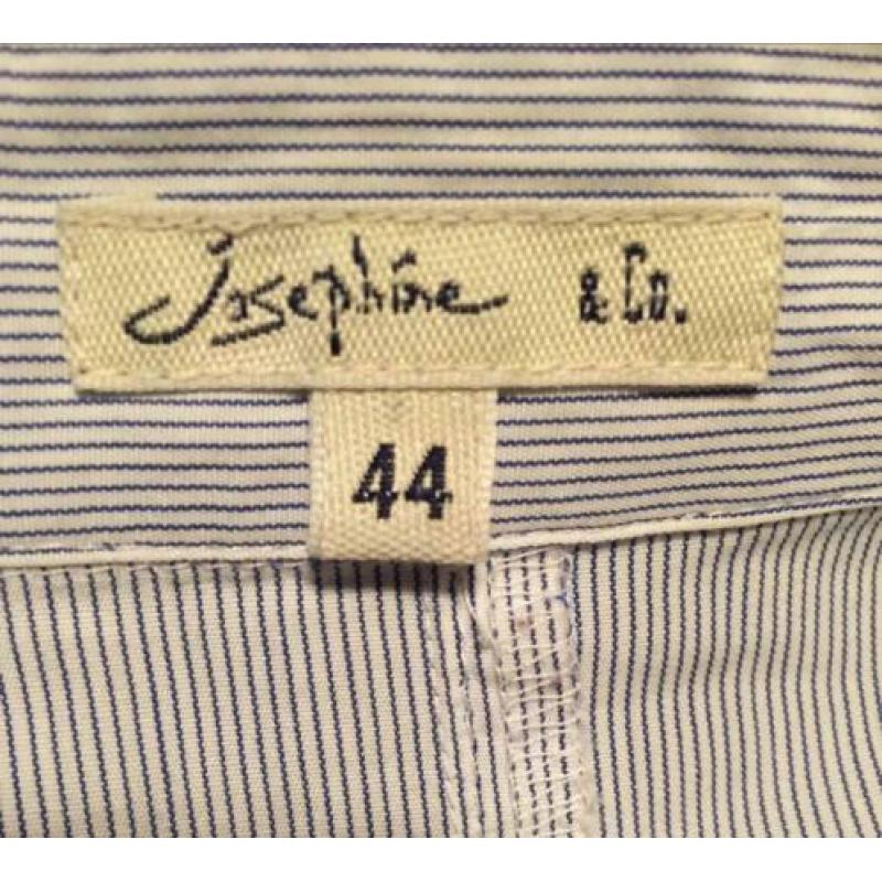 Josephine & Co 44 overslag roezel blouse blauw wit