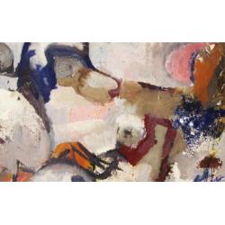 schilderij van Kees Graaf (Texel 1930 - ) - 'Liggend Naakt'