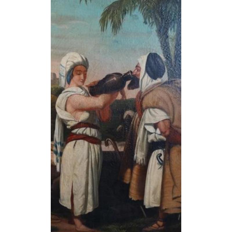 Henry Vernet "aan de bron" 19de eeuws schilderij