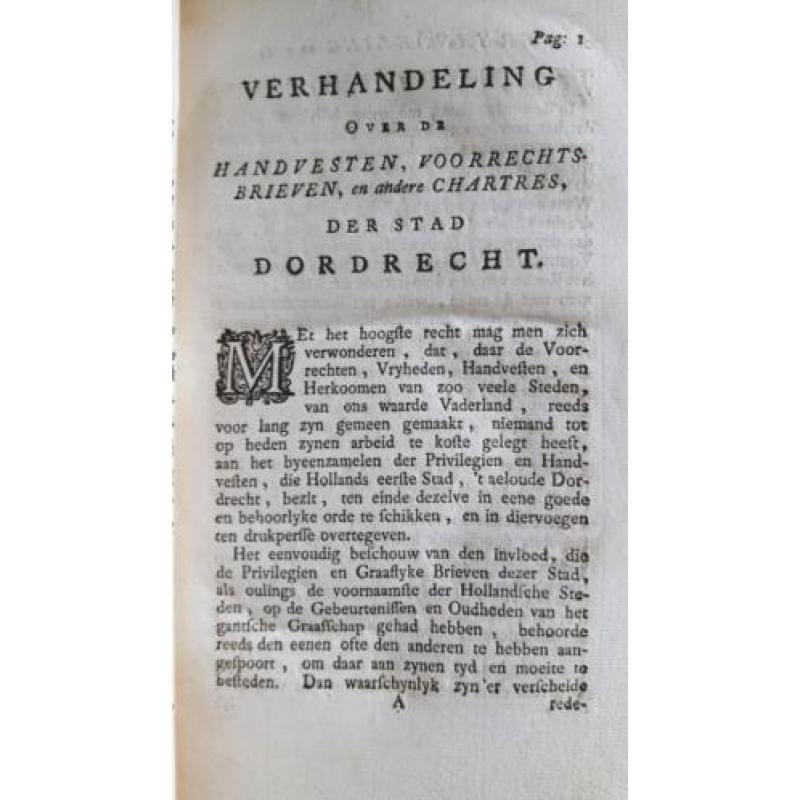 Verhandeling over de handvesten der stad Dordrecht (1768)