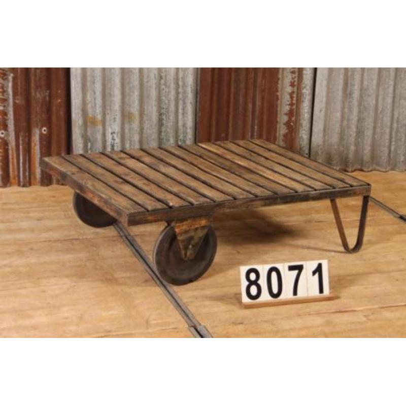 Industriële vintage pallettafel/salontafel nr.8071