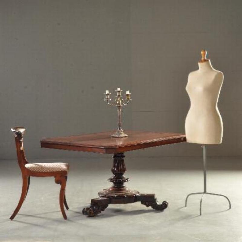 Antieke tafels / Eetkamertafel Victoriaanse palissander t...