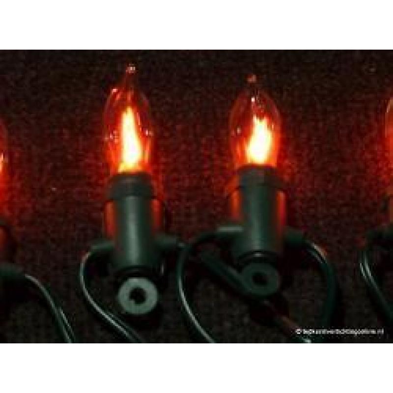 Vlamverlichting flikker kaars lichtsnoer vuurkorfverlichting