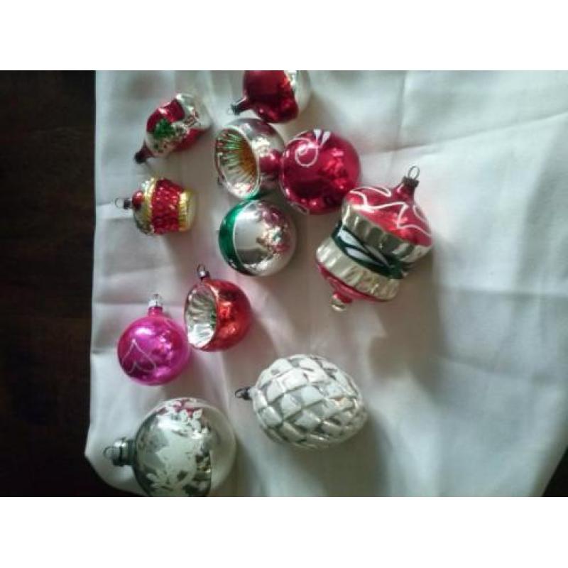 Antieke Kerst ballen 11 stuks 1 koop bieden