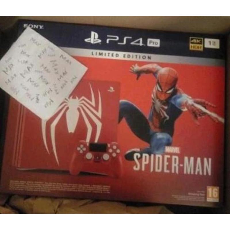 Ps4 PRO 1TB Spider-Man limited edition spiderman playstation
