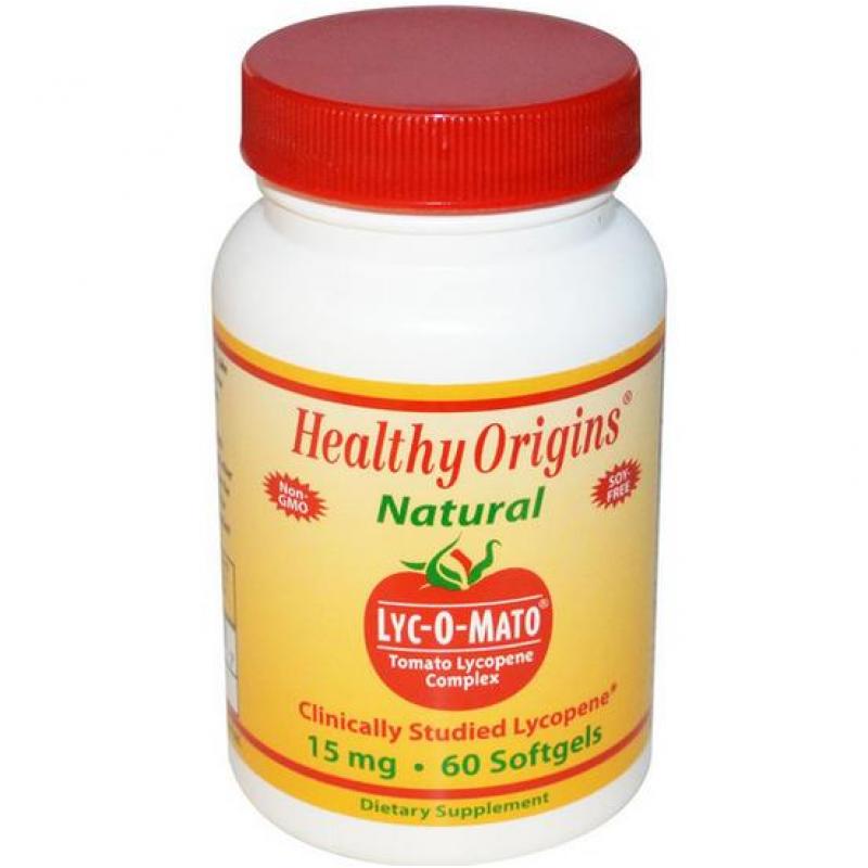 Healthy Origins Lyc O Mato Tomato Lycopene Complex 15 mg (60 Softgels) Healthy Origins