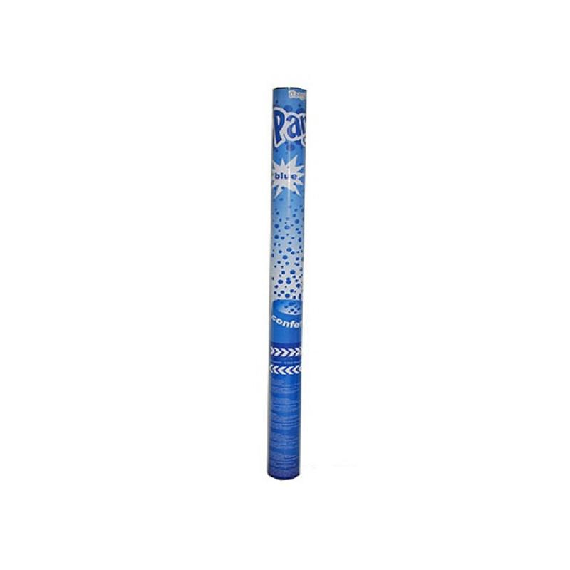 Blauwe confetti kanon 60 cm AlleKleurenShirts Feestartikelen diversen